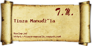 Tisza Manuéla névjegykártya